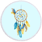 Lofaris Traditional Dreamcatcher Holiday Round Beach Towel